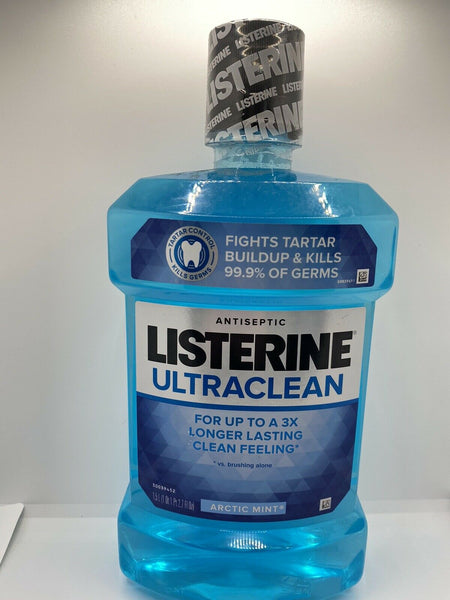 Listerine Ultraclean Artic Mint Antiseptic Mouthwash Germs Bad Breathe 1.5L 7/20