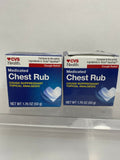 (2) Medicated Chest Rub Cough Suppressant Relieve 1.76oz 3/22