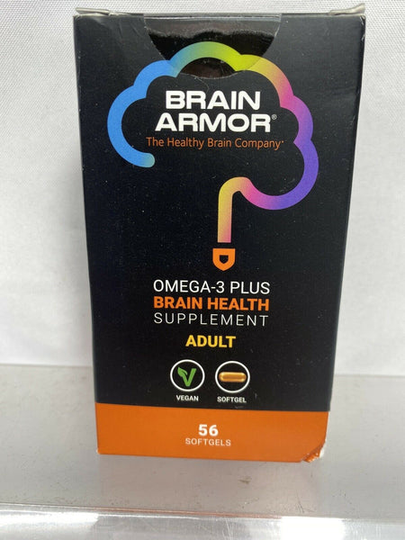 Brain Armor Omega-3 Plus Brain Health Supplement Adult 56 Softgels