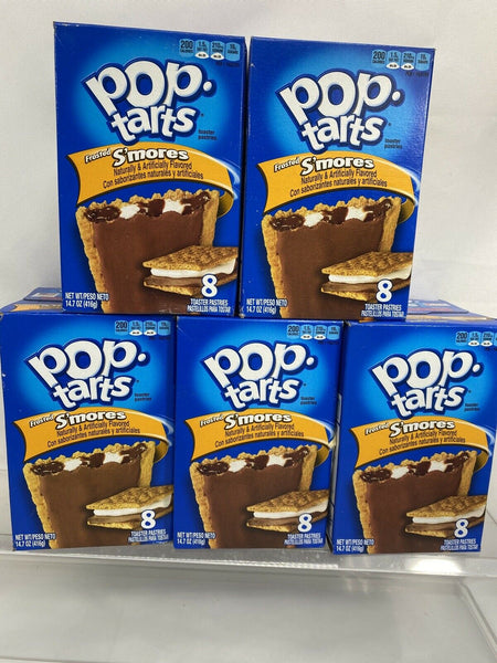(5) Kellogg's Pop Tarts Frosted Smores Toaster Pastries 14.7 oz Box 8 Each