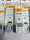 (8) Burt's Bees Detoxifying Clay Mask 0.57 Oz Charcoal Acai Oil 99% Natural 2.5