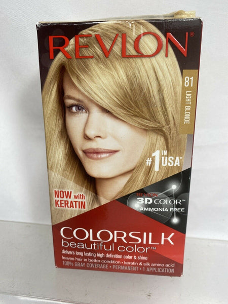 Revlon Colorsilk 81 Light Blonde Permanent Hair Dye 3D Color Gel Technology