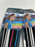 (2) Scunci Head Wrap No Slip Grip Band Comfy White Pink Black Thin Slim 8 Total