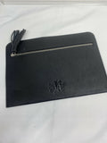 Kat VON D Vegan Leather  Black Zipper MakeUp Bag Case KVD