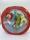 Fisherprice Rainforest Band Drum Set Built in Carrying Handle Recorder Maracas