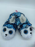 TY BEANIE BOO'S Medium Slushy Dog  Fashion Slipper Socks Sequin Plush