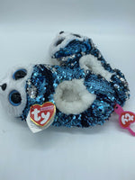 TY BEANIE BOO'S Medium Slushy Dog  Fashion Slipper Socks Sequin Plush