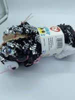 TY BEANIE BOO'S Medium Kiki Kitty Cat Black Fashion Slipper Socks Sequin Plush