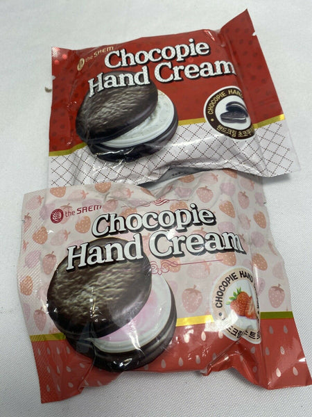 (2) the SAEM Chocopie Hand Lotion Creme Moisturizer Cookies Creme strawberry