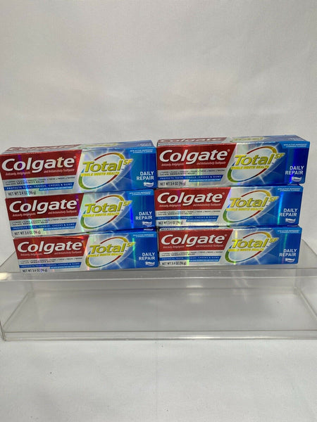 (6) Colgate Total SF Toothpaste Daily Repair Gum Teeth whiten Tarter 3.4 OZ