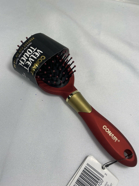 Conair Velvet Touch All Hair Types Cushion Brush On The Go Black Blue Or Maroon