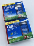 (2) Claritin 24Hr Non-Drowsy Allergy Relief 85 tablets  10 mg 2/21+