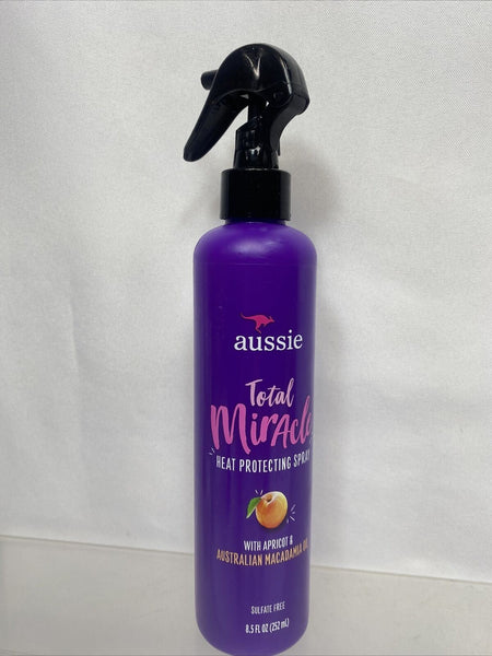 Aussie Total Miracle Heat Protecting Spray Australian Macadamia Oil 8.5 oz NEW