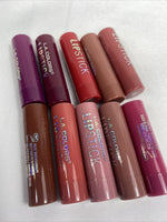 (10) L.A. Colors Mini Lipsticks Nude Rose Pink Creamy Set Gift Lot Red Purple