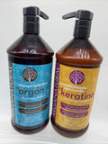 (2b) Arganatural Argan & Keratina Smoothing Nourishing Shampoo & Conditioner 32o