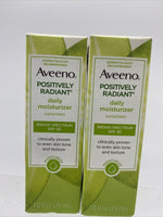 (2) Aveeno Positively Radiant Daily Moisturizer 1 fl oz SPF 30 12/20