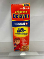 (4) CHILDREN'S DELSYM Sore Throat COUGH + COLD ~4oz Honey  05/21+