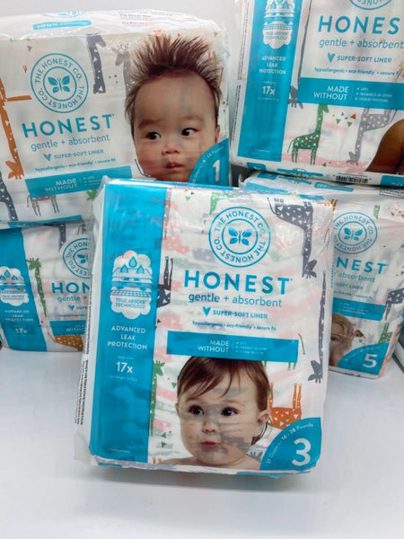 The Honest Company Gentle & Absorbent Diapers giraffe zoo YOU CHOOSE SIZE