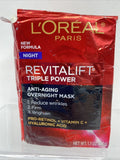 L'Oréal NIGHT Revitalift Triple Power Anti-Aging Overnight Mask Wrinkle 1.7oz