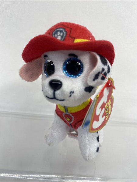 Ty Beanie Boos- Paw Patrol Marshall the firefighter dalmation dog 4" Mint  2018