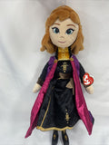 Anna Frozen II Benie Babies Ty stuffed animal Plush figure 16' Disney Sparkle