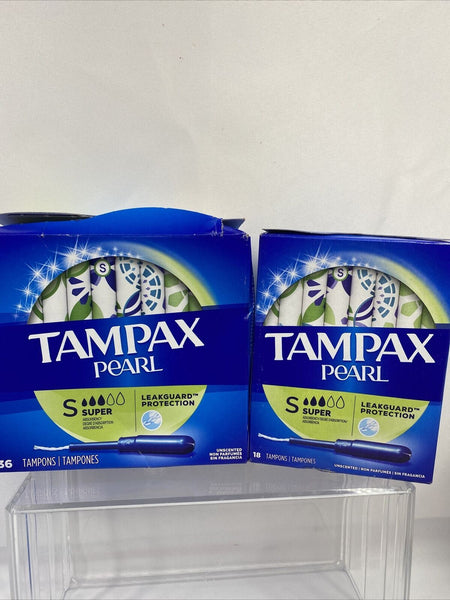 UNSCENTED Tampax Pearl Tampons Super Jumbo 50 Ct