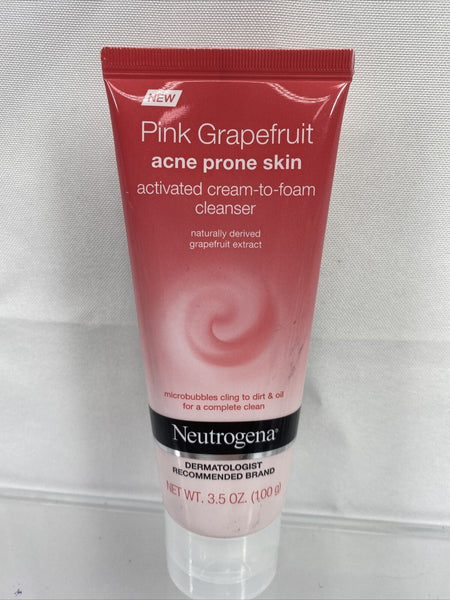 Neutrogena Pink Grapefruit Creme-to-Foam Cleanser Blemish Prone Face Wash 3.5oz