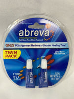 Abreva Docosanol 10%  Twin Pack 2 Tubes of 2g (.07 oz) 11/20 COMBINE SHIP!!