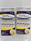 (2) Nailene Daily Wear Natural Medium Glue On 24 Nails Blue Diamonds French