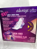 Always Radiant Size 1 Regular Flow 15 Pads Wings Flex foam Clean Scent