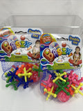 (2) Hot Rainbow Big Jax Children Basix 4 Games #732 16 Jax 2 Balls Kid Stocking