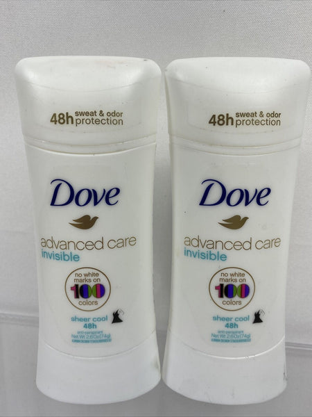 (2) Dove Advanced Care invisible Antiperspirant Deodorant 2.6oz
