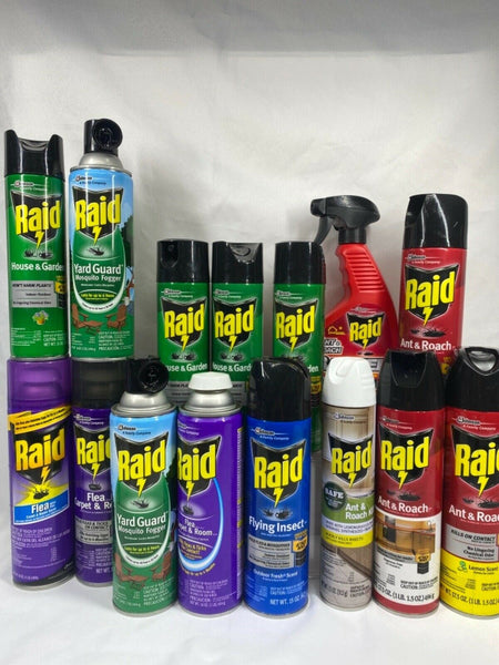 Raid Yard Home Sprays & Foggers - Defense System YOU CHOOSE Singles Or Packs