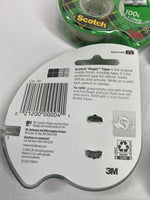 (4) Scotch Magic Tape 1/2 Inch X 800” 3M Original Tape Dispenser BUY MORE & SAVE