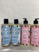 (4) Love Beauty & Planet Bountiful Radical Body Wash Murumuru Coconut  Rose 16oz