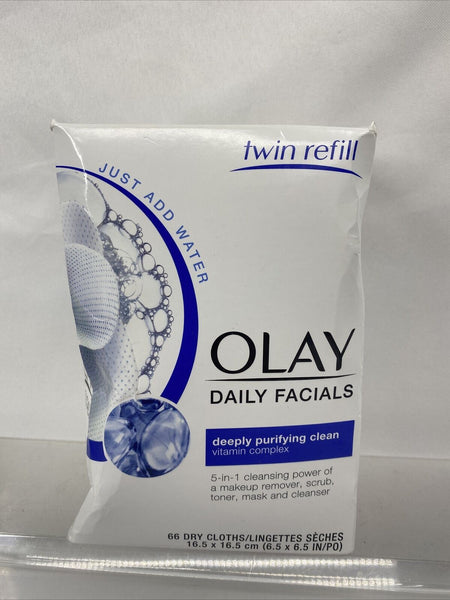 Olay Daily Facials 5 in 1 Deeply Purifying Clean Vitamin Complex 66 Dry Cloths