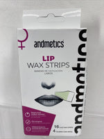 Andmetics Lip Wax Strips 16 Cold Wax Strips And 4 Calming Care Wipes Vegan