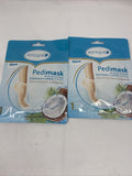 (4) Amope Pedimask Foot Sock Mask Lavender ￼Coconut Oil Rejuvenate Feet 1 Pair
