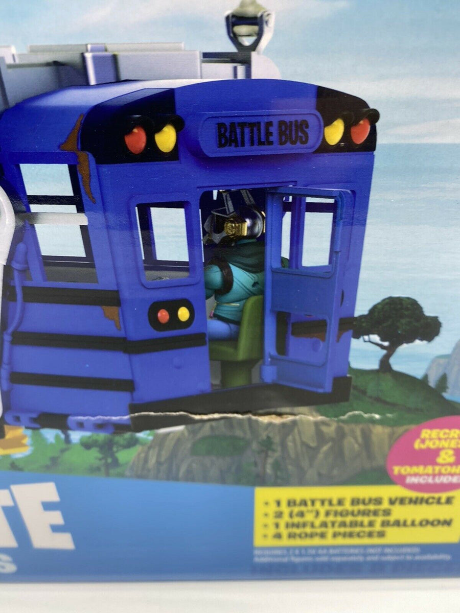 Fortnite Battle Bus Deluxe Vehicle Pack NEW 2020 Toy Seats 10 w/ Figur ...