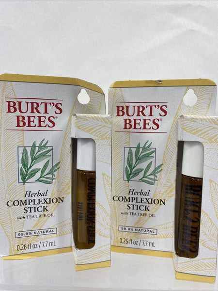 Burt's Bees Herbal Complexion Stick 0.26 oz With Tea Tree Oil. 99.9% Natural
