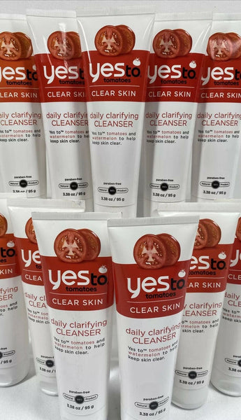 (10) Yes To Tomatoes Clear Face Wash Daily Clarifying CLEANSER Bulk Lot 3.38 oz