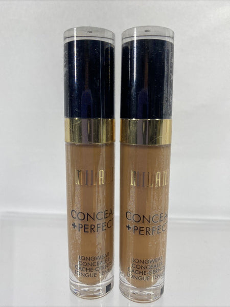 (2) Milani #155 COOL SAND Conceal + Perfect Longwear Concealer 0.17 fl oz