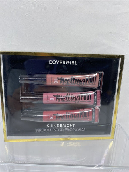 COVERGIRL Melting Pout GEL Liquid Lipstick 3 PC Set Shine Bright 105 110 125