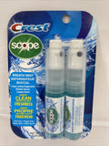 Crest Scope Breath Mist Peppermint 2 Spray Bottles .24oz *Buy More & Save*