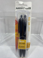 (2) Uniball Signo 307 Gel Pens 2 Pk Black 1927708 Skip Free Writing .7mm Medium