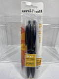 (2) Uniball Signo 307 Gel Pens 2 Pk Black 1927708 Skip Free Writing .7mm Medium