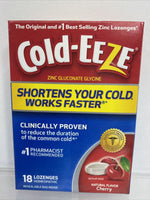 (6) Cold-Eeze Natural Cherry Zinc Lozenges 18ct  ea cough Cold Symptoms