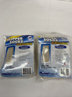 Slipper Socks Gripper Soles Diabetes Women 9-11 Medium Beige Allman product Grey