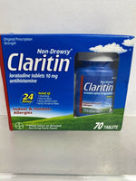 (2) Claritin 24Hr Non-Drowsy Allergy Relief 70 tablets 10mg 2/21+ 140Total CP 90