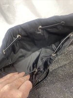 New Victoria’s Secret Drawstring backpack Glitter Silver Black Bag Tote